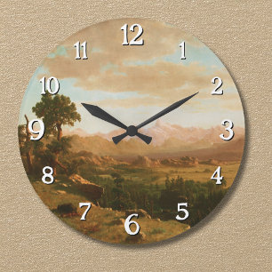 Wind River Country – Albert Bierstadt Large Clock
