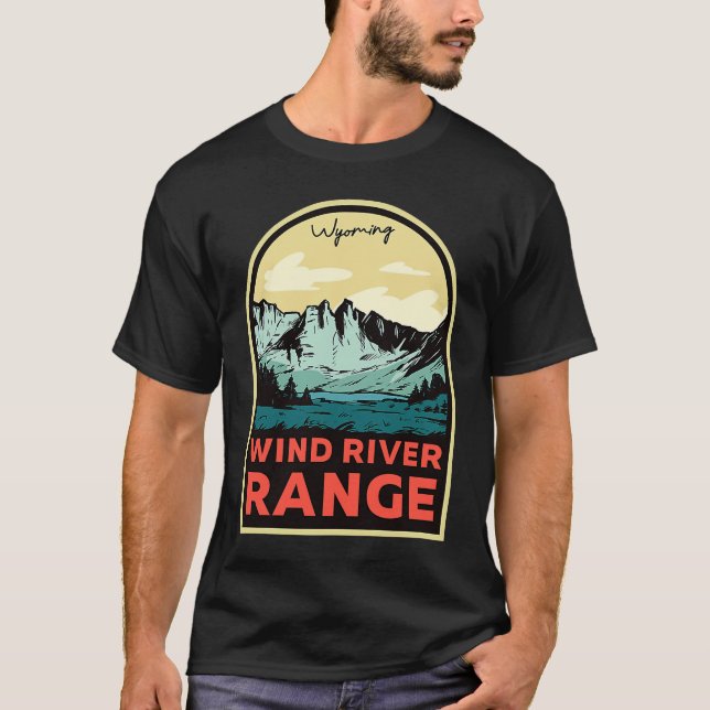 Wind River Range Mountains Wyoming T-Shirt (Front)