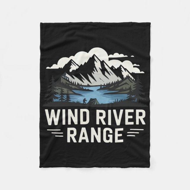 Wind Rivers Range Hiking Camping Climbing Wilderne Fleece Blanket (Front)
