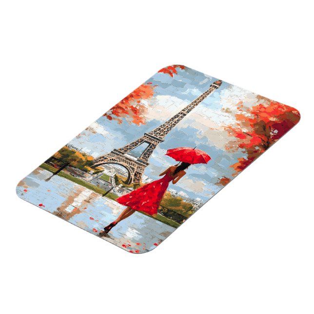 Wind Romance Paris Chic Walk Magnet (Left Side)