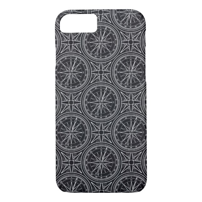 Wind Rose Compass Pattern Case-Mate iPhone Case (Back)