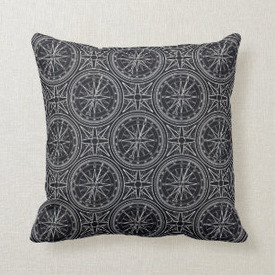 Wind Rose Compass Pattern Cushion