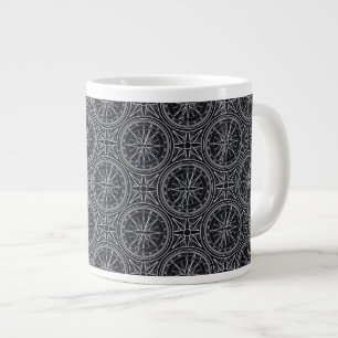 Wind Rose Compass Pattern Large Coffee Mug