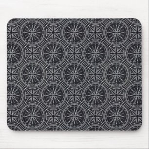 Wind Rose Compass Pattern Mouse Mat