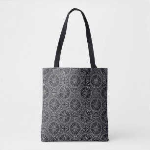 Wind Rose Compass Pattern Tote Bag