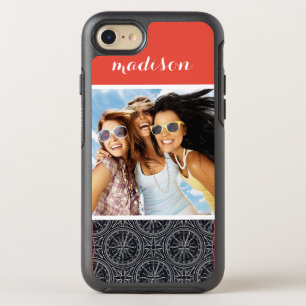 Wind Rose Compass Pattern   Your Photo & Name OtterBox Symmetry iPhone 8/7 Case