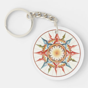 Wind Rose Key Ring