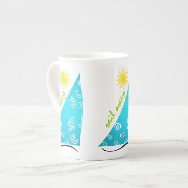 Wind, Sail and Sun Bone China Mug (Front Left)