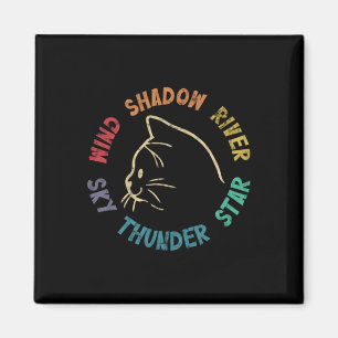 Wind Shadow River Star Thunder Sky Cat Feline Pull Magnet