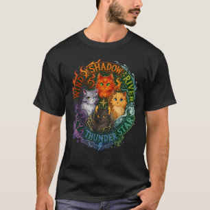 Wind Shadow River Star Thunder Sky Cat Felinefire T-Shirt