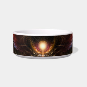 Wind Storm Fractal Art Pet Bowl