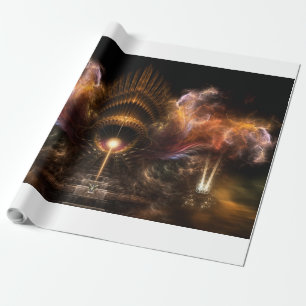 Wind Storm Fractal Art Wrapping Paper
