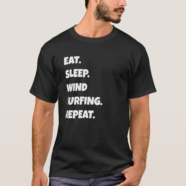 Wind Surfing Png Eat Sleep Sports Repeat For Men W T-Shirt (Front)