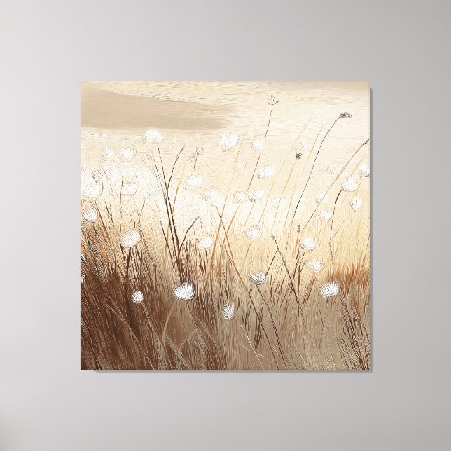Wind-Swept Wildflowers #1  Canvas Print (Front)