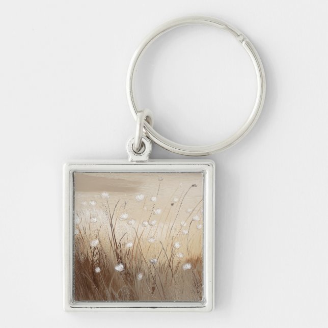 Wind-Swept Wildflowers #1  Key Ring (Front)