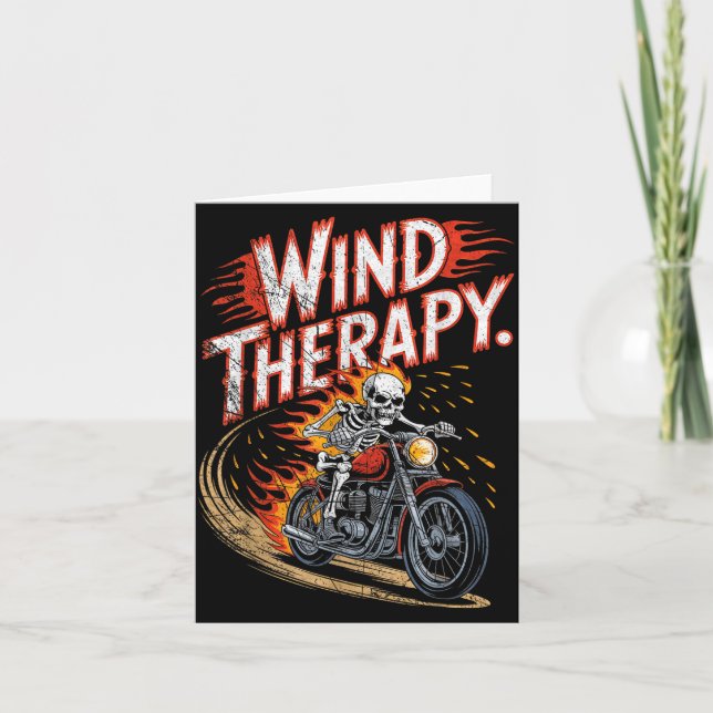 Wind Therapy Motorbike Motorcycle Men Women  Card (Front)