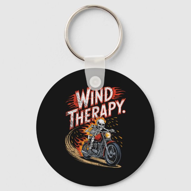 Wind Therapy Motorbike Motorcycle Men Women  Key Ring (Front)
