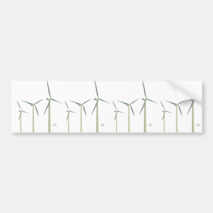 Wind Turbine Bumper Sticker