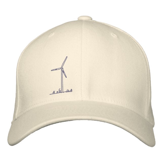 Wind Turbine Hat_8036 Embroidered Hat (Front)