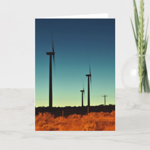 Wind Turbine in Eastern WA Holiday Card