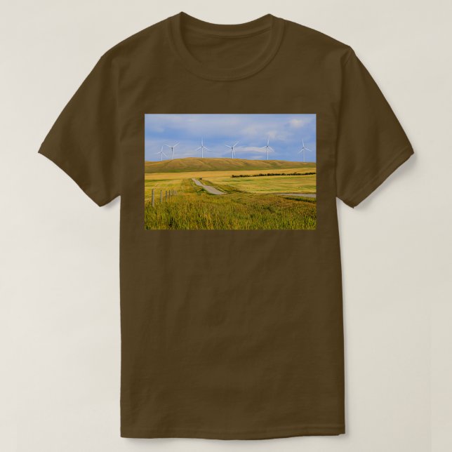 Wind Turbine Renewable Energy Alberta 5 T-Shirt (Design Front)