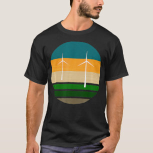 Wind Turbine Renewable Energy Wind Wheel T-Shirt