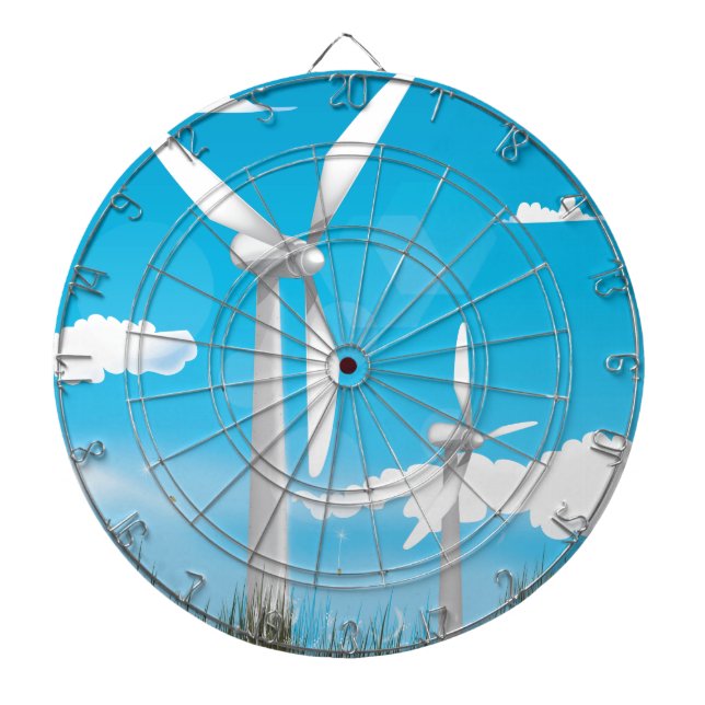 Wind Turbine renewable engery Dartboard (Front)