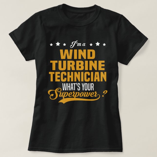 Wind Turbine Technician T-Shirt (Design Front)