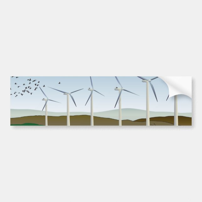 Wind Turbines Bumper Sticker (Front)