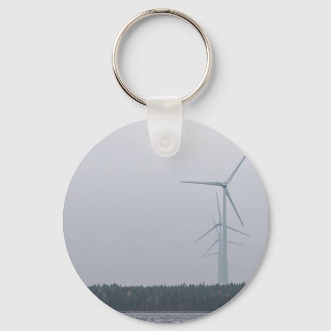 Wind turbines generate power key ring (Front)