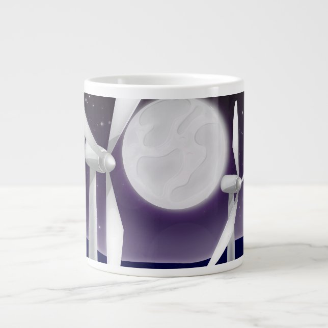 Wind Turbines Large Coffee Mug (Front)