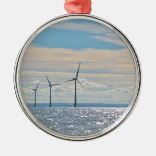 Wind Turbines Metal Tree Decoration