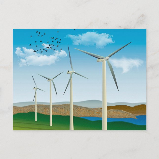 Wind Turbines Postcard (Front)