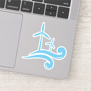 Wind turbines renewable energy blue or any colour