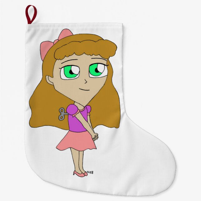 wind up chibi large christmas stocking (Front)