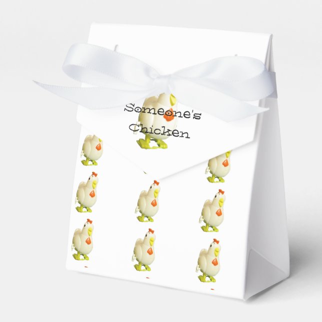 Wind Up Chicken add your name Favour Box (Front Side)