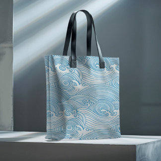 wind wave ocean tote bag