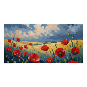 Wind whisper in poppies poster