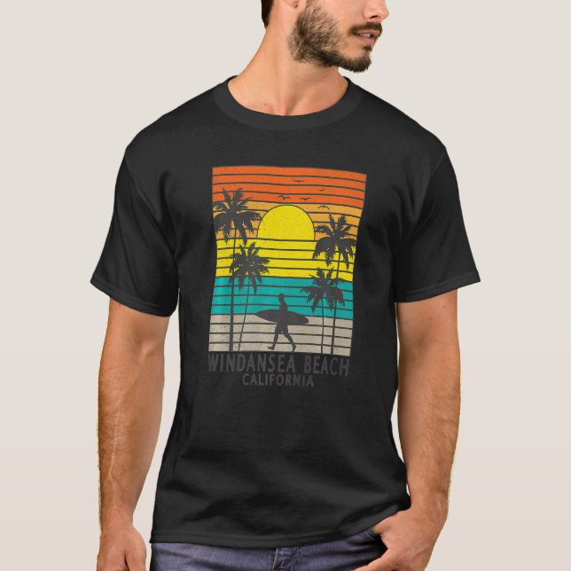 Windansea Beach California CA Surfer Surfing Surf  T-Shirt (Front)