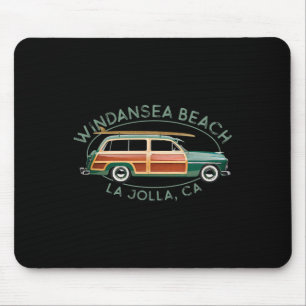 Windansea Beach, La Jolla, California Vintage Surf Mouse Mat
