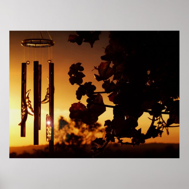windchime sunset poster (Front)
