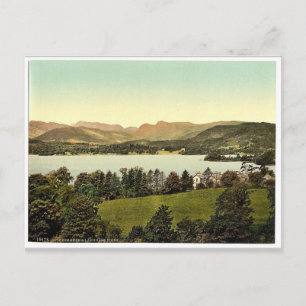 Windermere and Langdale Pikes, Lake District, Engl Postcard