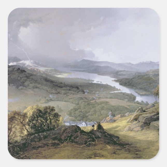 Windermere: from Orrest Head Square Sticker (Front)