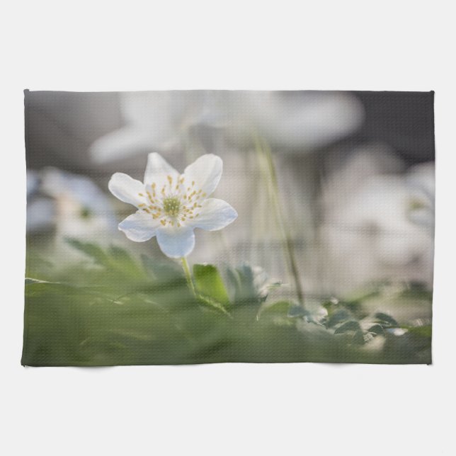 Windflower Nature Photo Tea Towel (Horizontal)