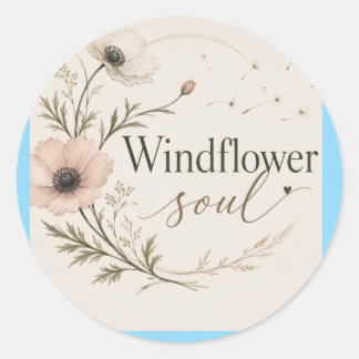Windflower Soul Classic Round Sticker