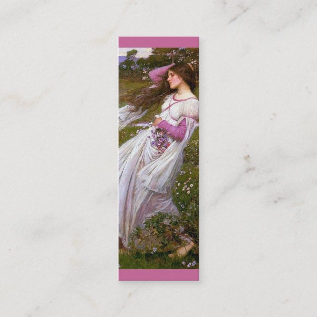 Windflowers Bookmark Mini Business Card (Front)