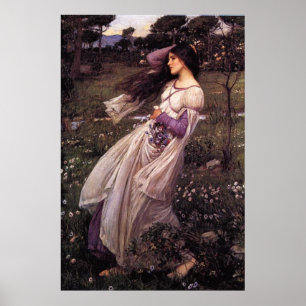 Windflowers-by John William Waterhouse, 1902 Poster