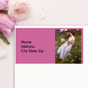 Windflowers by John William Waterhouse Label