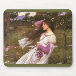 Windflowers by John William Waterhouse Mouse Mat