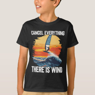 Windfoiling Board There Is Wind Wing Foil Surfing T-Shirt